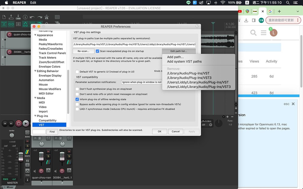 ASAP Plugins don't show up in Reaper ASAP Ircam Forum